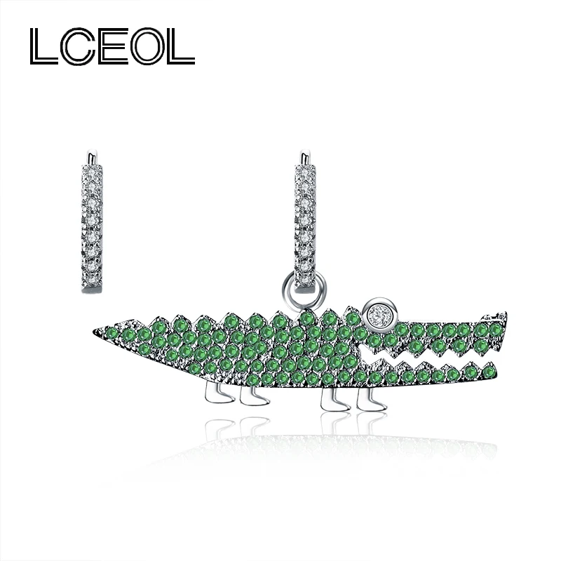 

LCEOL Monaco Brand Newest Design AAA Zircon Asymmetric Falcon Earrings for Women Charm Blue Stone Asymmetric Eardrop