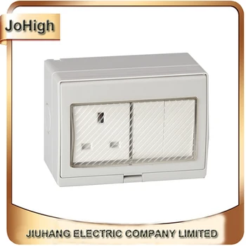 

Free Shipping High Quality Surface Mounted Waterproof Wall Switch 2 way Switch + 1Way British Type Socket Widely Used Swicth
