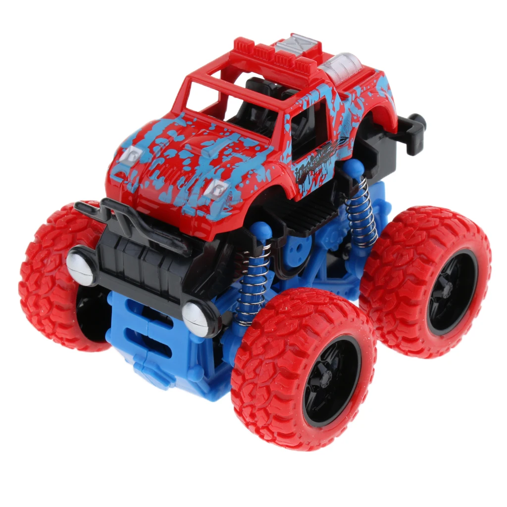 Friction Powered Monster Truck Inertia Car Big Tire Wheel Truck Toy, Birthday Gift For Kids Children (Random Styles)