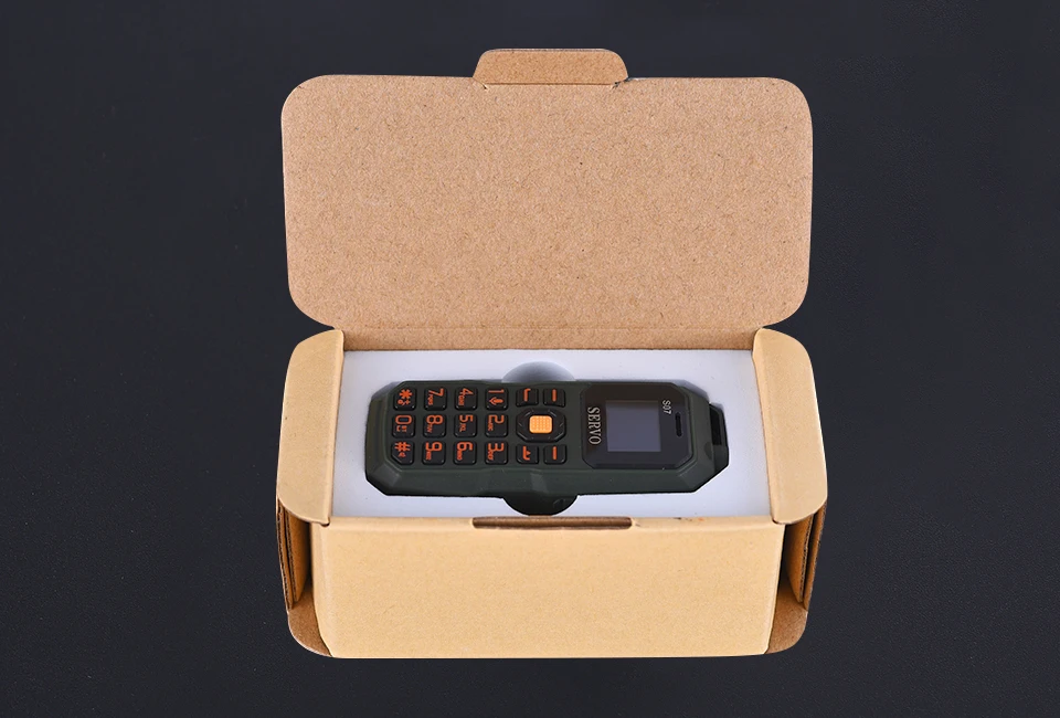 SERVO S07 Bluetooth Dialer Мини Мобильный телефон 0,6" крошечный экран GSM с низким излучением две sim-карты Bluetooth наушники самый маленький мобильный телефон
