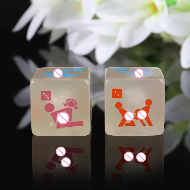 2 шт 25 мм фосфоресцирующие кубики для взрослых игра любовь секс кости ночной бар КТВ забавная игра кости