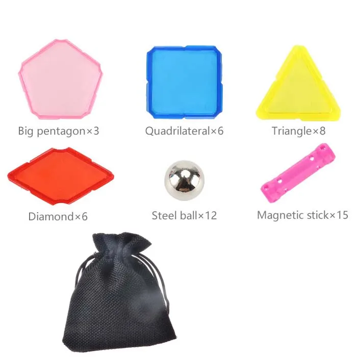 50 шт. набор магнитной плитки игрушки, магнитные Строительные блоки Набор для детей, 2D/3D развивающие творческие игрушки для детей - Цвет: Белый
