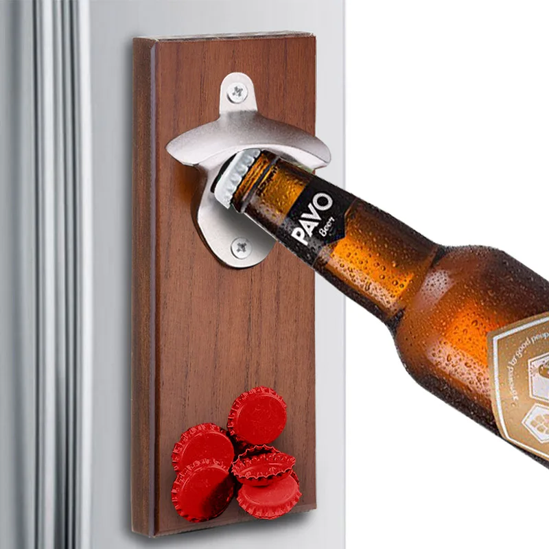 Креативная Магнитная открывалка для пивных бутылок Автоматическая адсорбционная Крышка для бутылок настенная подвесная открывалка для пивных крышек аксессуары для барных инструментов откидная крышка