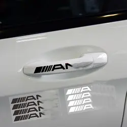 4 шт стайлинга автомобилей Автоаксессуары наклейка для дверной ручки для Mercedes Benz AMG GLC CLA ML GL Class s200 s300 s350 аксессуары