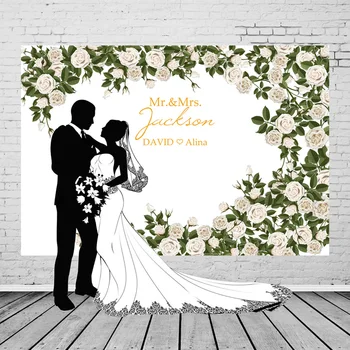

Neoback White Rose Macrame Wedding Photography Backdrops Custom Vinyl Photography Backdrops Studio Shoots