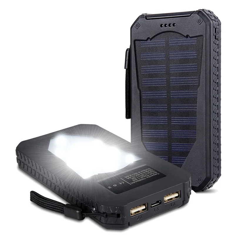 

Waterproof Solar Power Bank Real 20000 mAh Dual USB External Polymer Battery Charger Outdoor Light Lamp Powerbank Ferisi