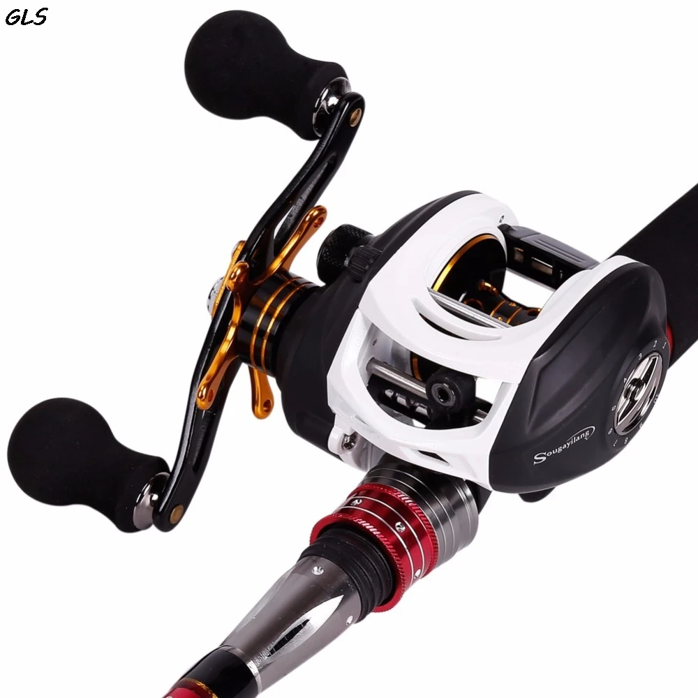 9 + 1 Bearings Waterproof Left / Right Hand Baitcasting Fishing Reel
