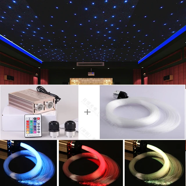 High 32w Fiber Optical Star Ceiling Light For Home Theater High 32w Fiber Optical Star Ceiling Light For Home Theater Cinema Decoration 2 X 500 Points 4 Meter