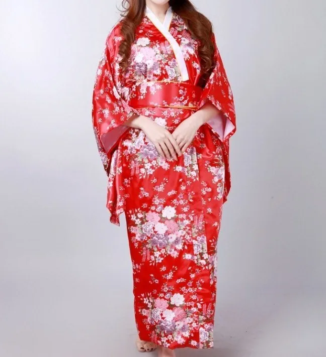 Винтажное японское женское атласное кимоно Yukata Haori с Obi вечернее платье костюм