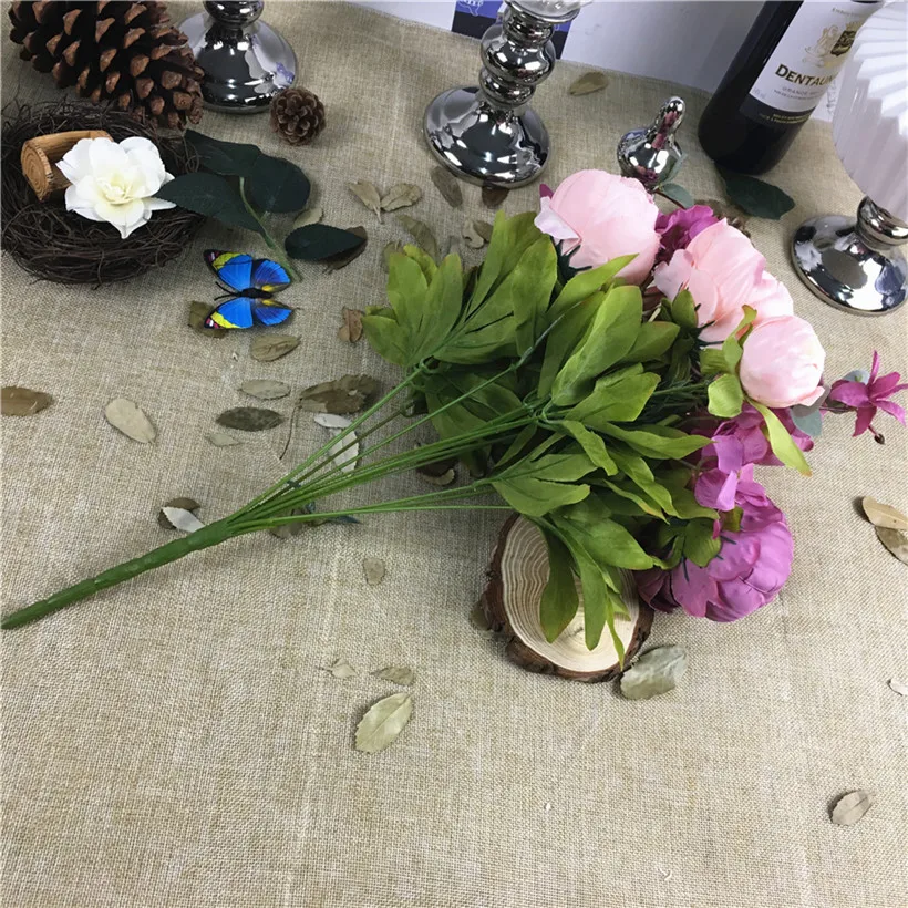 wholesale Simulation peony bunch Artificial flowers for white peonies