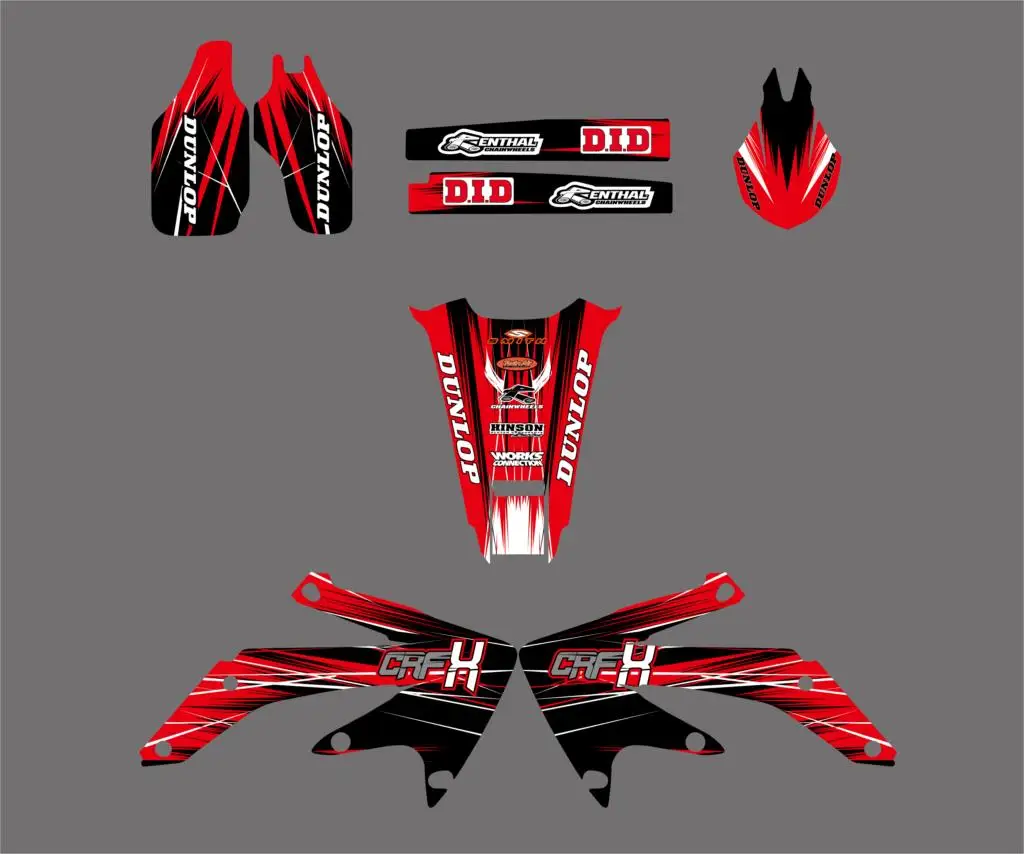 Наклейка графическая для мотоцикла Honda CRF450X CRF 450X 450X4 Stroke 2004 2018 2017 2016 2015 2014 2013 2012