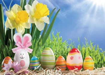 

SJOLOON 150x210cm Easter eggs background pring background Backgrounds children backdrops Fond studio photo vinyles 7X5FT