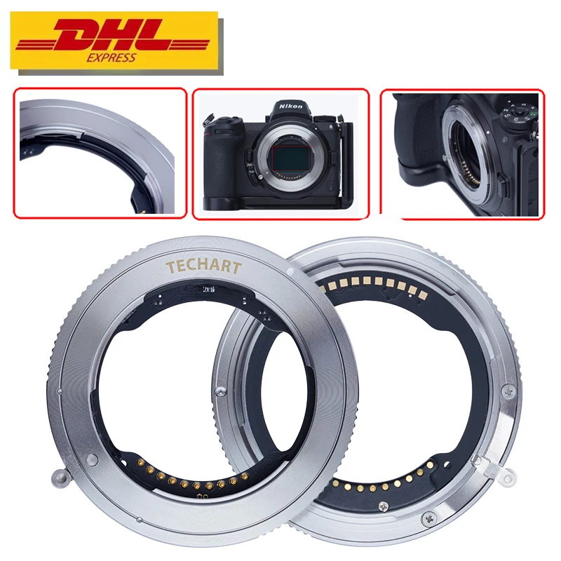 TECHART TZE-01 Camera Lens Adapter Auto-Focus Adapter Ring Compatible for Sony FE Tamron Sigma F Mount Lens to Nikon Z6 Z7 Z Mount Camera