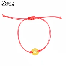 ZUUZ браслет из Красной Нити браслет дружбы фенечки Серебро Золото для женщин и мужчин Мужские аксессуары из нержавеющей стали ювелирные изделия