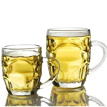 Новое модное многофункциональное прозрачное пивное стекло ручной работы 300 мл/500 мл прозрачное бессвинцовое Хрустальное стекло с ручкой