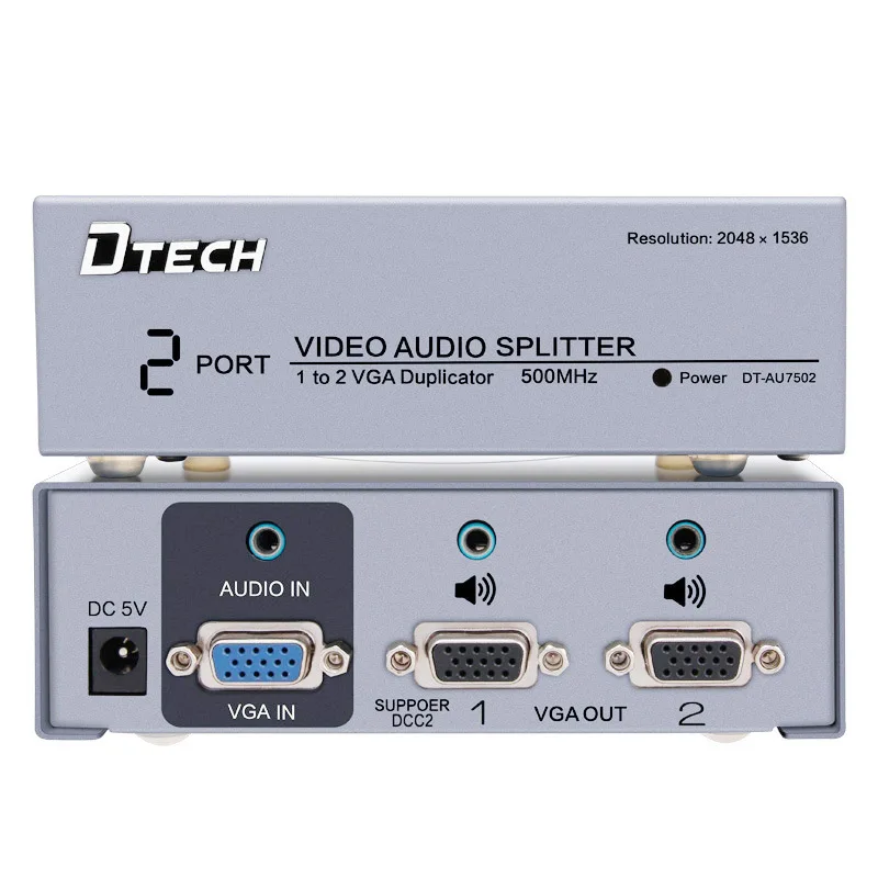 DT-AU7502 VGA сплиттер с аудио HD один точка два |