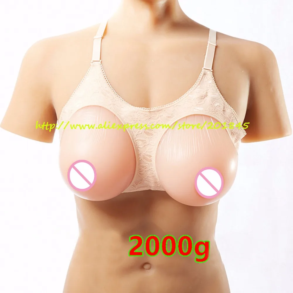 

Soft Silicone Breast Form 2000g/Pair Huge Artificial Fake Boobs Enhancer Not Adhesive For Crossdresser And Matectomy