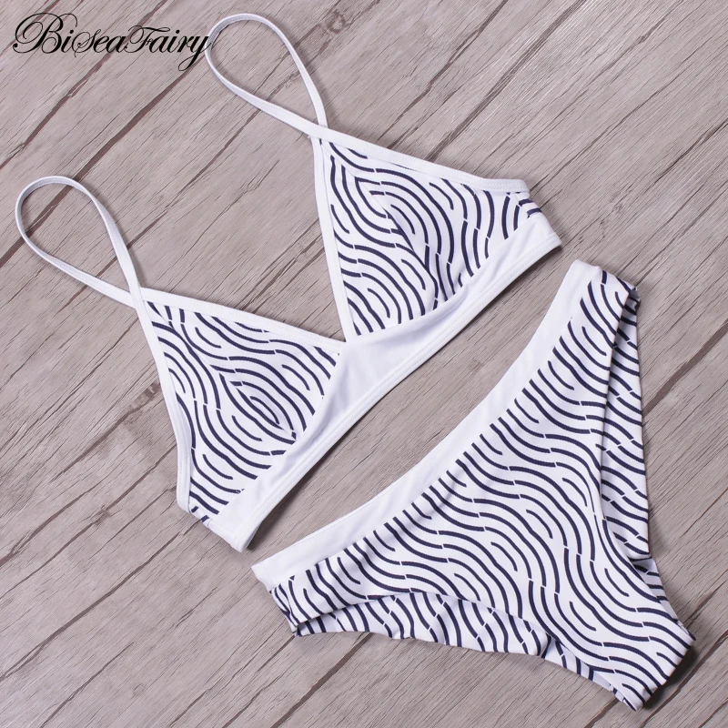 

Biseafairy 2019 Sexy Mini Micro Bikini Brazilian Bikini Swimwear Women Swimsuit Printed Bikini Set Beach Bathing Suits Swim Wear