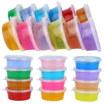 

12 PCS Soft Crystal Kids Plasticine Fluffy Floam Slime Putty Clay Toy Kid Educational Toy For DIY Diamond Crafts School Projects