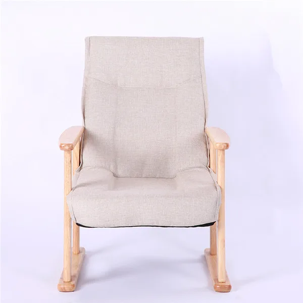 Складное мягкое кресло, одиночное кресло для пожилых людей, каркас из твердой древесины, подходит для спальни, балкона, мебели для гостиной, акцентное кресло