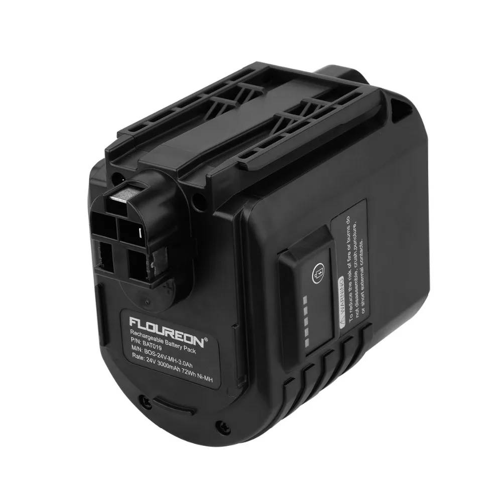 Аккумулятор FLOUREON BAT019 24V 3000mAh для BOSCH GBH 24VFR 24VRE 24VR BAT020 BAT021 Ni MH|Перезаряжаемые батареи|