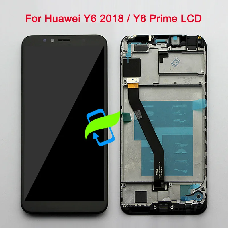 

5.7" LCD For Huawei Y6 2018 Display Touch Screen Digitizer For HUAWEI Y6 Prime 2018 ATU LX1 LX3 L11 L21 L22 L31 L42 with Frame