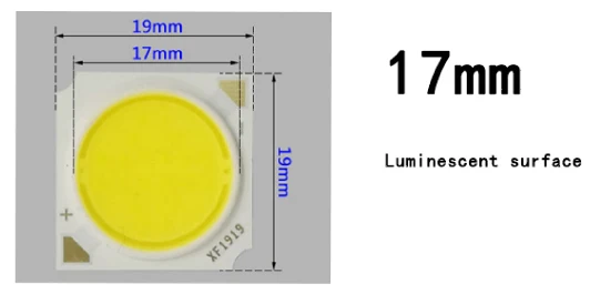 Высокомощный светодиодный чип 3 Вт, 5 Вт, 7 Вт, 10 Вт, 15 Вт, 20 Вт, 24 Вт, 30 Вт, интегрированный SMD COB бисер, теплый/натуральный белый диод, светодиодный прожектор - Испускаемый цвет: 4000K  17mm