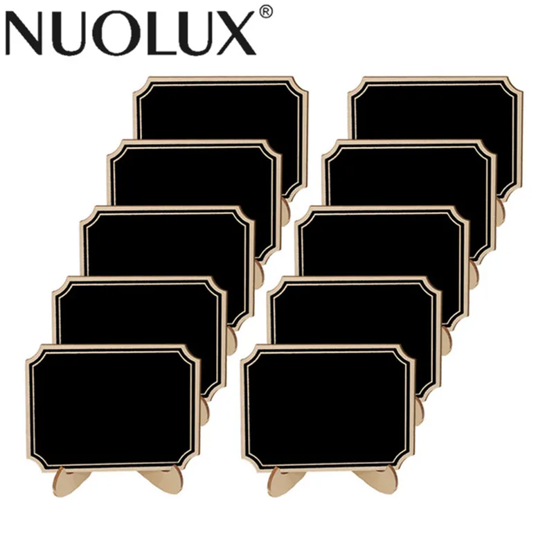 

10pcs Mini Rectangle Chalkboards With Support For Message Board Signs Wedding Dinner Party Table Place Card Signs