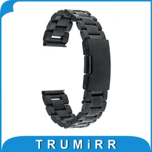 22mm Bracelet En Acier Inoxydable pour LG G Watch W100 R W110 Urbain W150 Asus Zenwatch 1 2 22mm Bande Bracelet Bracelet avec Printemps Bar