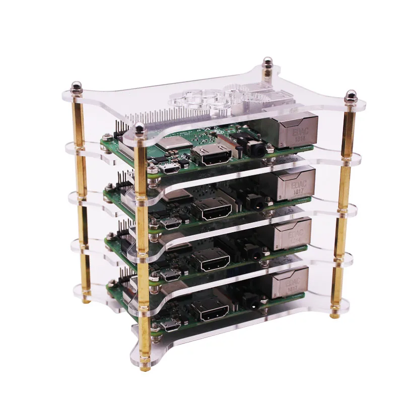 

The cluster shells,acrylic Laminated shell,Adaptive Raspberry pi 2B/3B/3b+