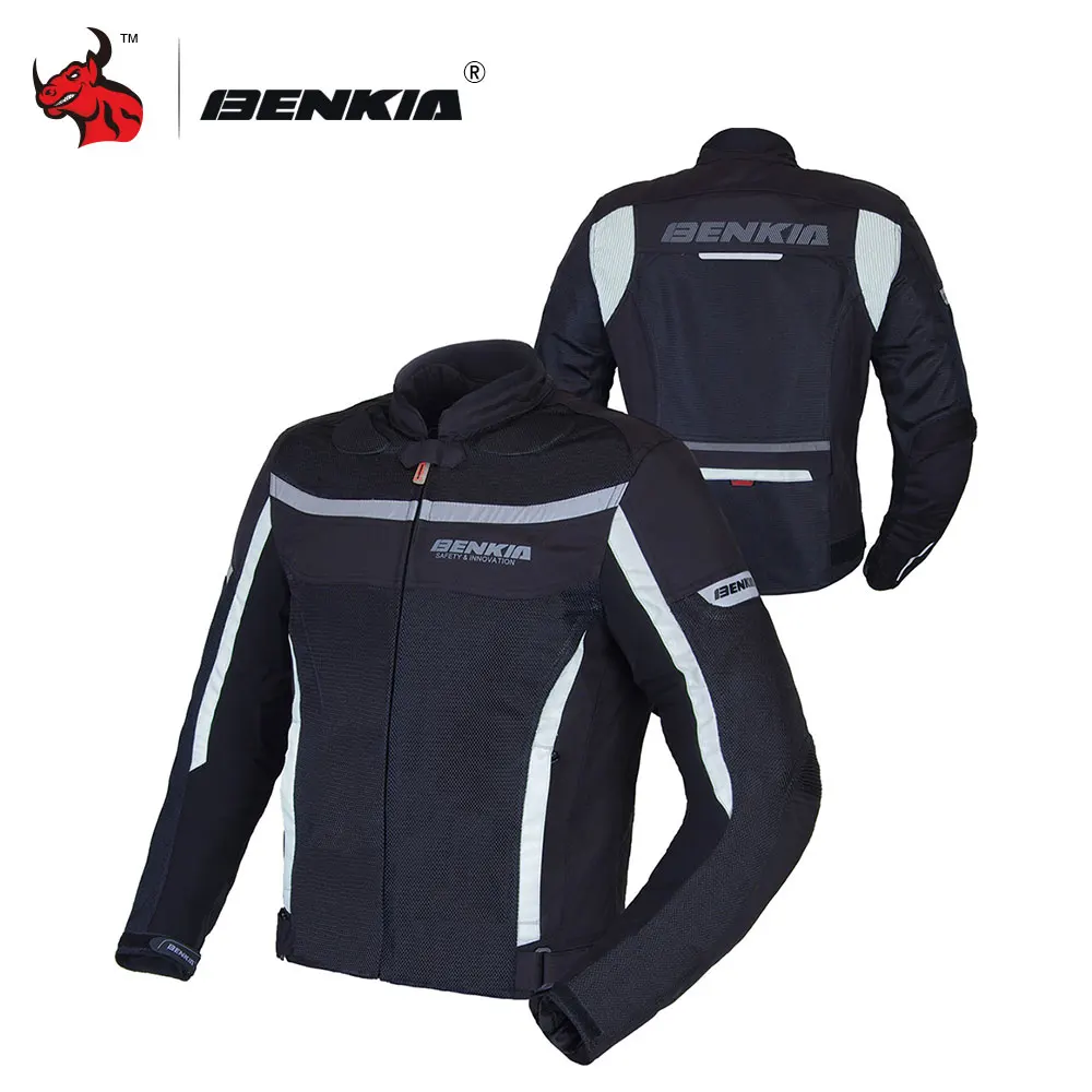 BENKIA мотоциклетная гоночная куртка съемная ветрозащитная подкладка сетчатая