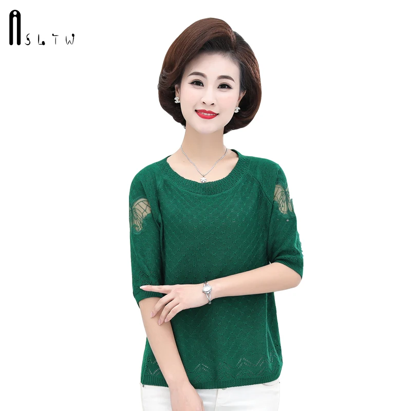 ASLTW Hollow Sweater Women New Autumn Casual Half Sleeve Jumper High Quality Pullover Knitwear Plus Size Thin | Женская одежда