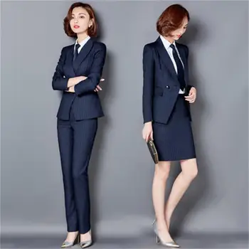 

2 piece women's Pant Suits Formal Ladies Office OL Uniform Designs Women elegant Business Work Wear Jacket with Trousers Sets