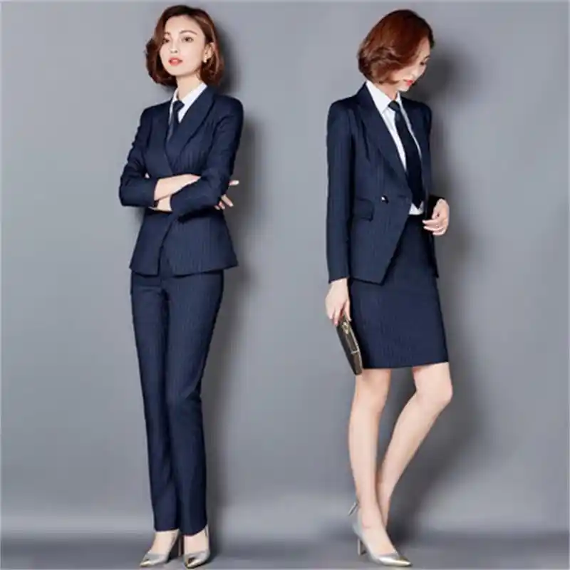 2 Piece Women S Pant Suits Formal Ladies Office Ol Uniform Designs Women Elegant Business Work Wear Jacket With Trousers Sets Skirt Suits Aliexpress