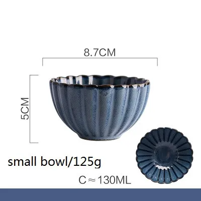 1 шт. KINGLANG нордическая простая, но элегантная керамическая Ретро тарелка с хризантемами Бытовая Посуда - Цвет: small bowl