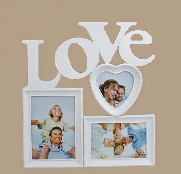 Novelty Love Family Photo Frame 3 Pieces Combination Wall Hanging