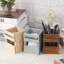 Новые креативные ретро деревянные держатели для ручек школьные офисные студенческие карандашные держатели настольная коробка для хранения подарок 914