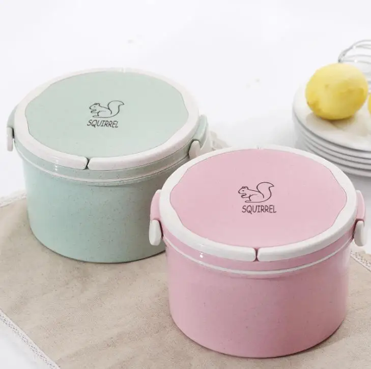 Пищевой материал 900 мл Ланч бокс Пшеничная солома микроволновая посуда Bento Box