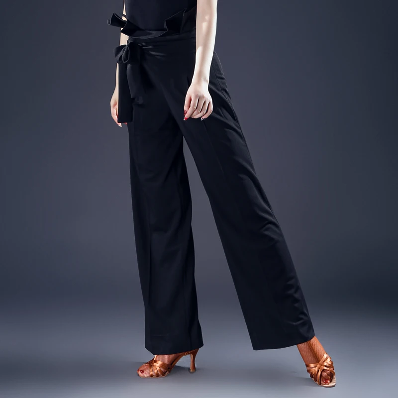 

2018 New Brand Latin Dance Trousers Women Dance Costumes Bottoms High Waist Salsa Tango Rumba flamengo Ballroom hot sale A284