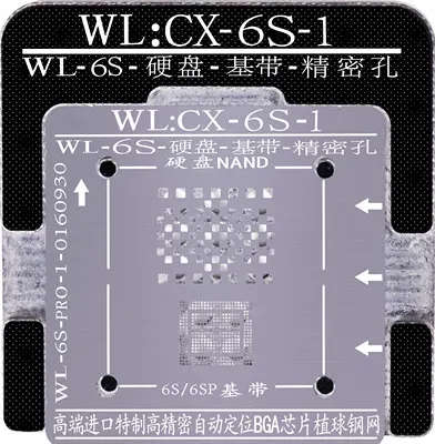 Jyrkior жесткий диск NAND Baseband IC чип завод жестяная стальная сетка BGA трафарет шаблон для iPhone 5 5S 6 6s 7 7P XR-XS-MAX - Color: For iPhone 6S 6SP