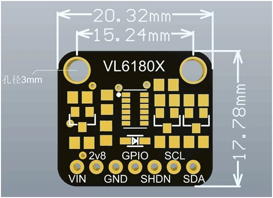 VL6180 VL6180X Range Finder Optical Ranging Sensor Module for Arduino I2C Interface Board IR Emitter Ambient Light High Accuracy