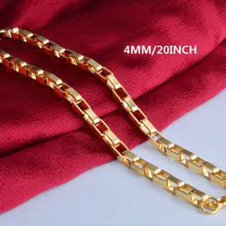 Новая мода 4 мм звено цепи Цепочки и ожерелья Для мужчин хип-хоп колье состояние Для мужчин t ювелирные изделия оптом Наивысшее качество