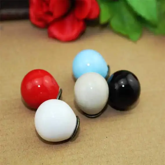 Dia 21mm Ceramic Ball Knobs Single Hole Round furniture handles