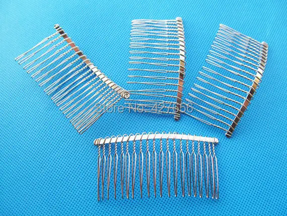 

50pcs Silver tone/Black/Golden Smooth Sideway Braided Hair Comb Charm Finding, 20pcs Teeth,DIY Accessory Jewellery Making