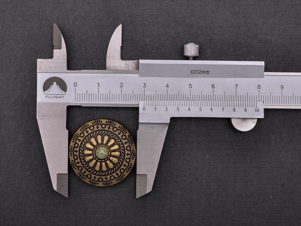 10 шт. 30X30 мм античная латунь Племенной бежевый бирюзовый шарик цветок кожевенное ремесло ремень одежда седло для верховой езды Conchos Кнопка Винт