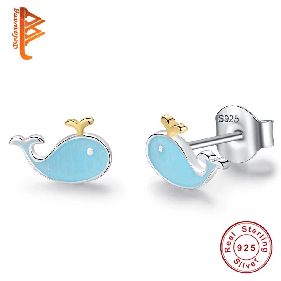 Sterling Silver Children Stud Earrings GOLD FISH