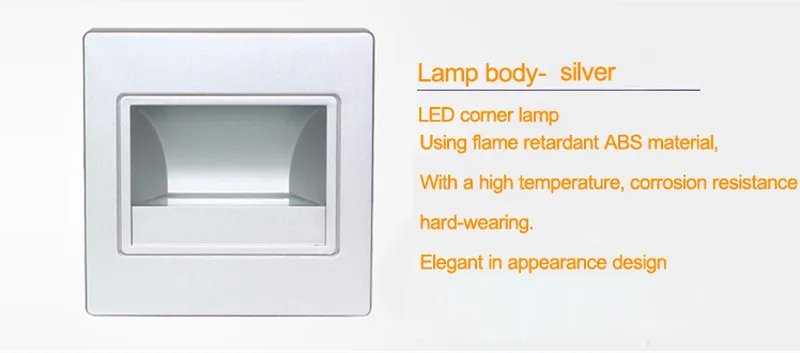 Настенный светильник светодиодный лестница огни SMD5730 1,5 Вт светодиодный напольный ночное освещение для channe/шаг/Лестница 95*95 мм рампы Холодный/теплый белый