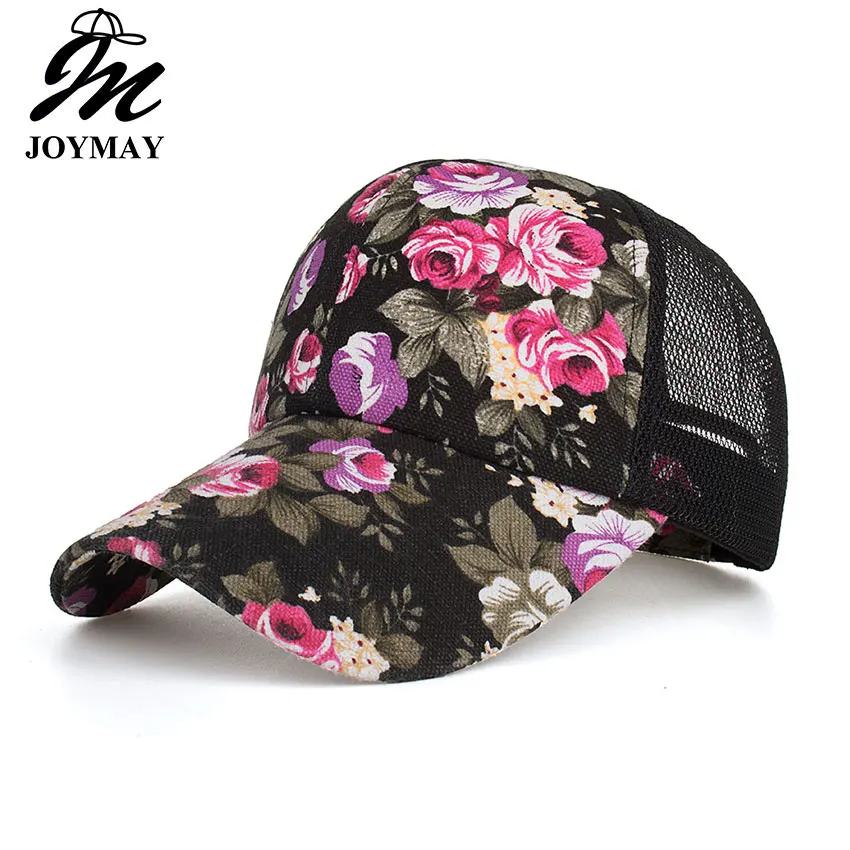 

Joymay 2018 Meash Baseball Cap Women Floral Snapback Summer Mesh Hats Casual Adjustable Caps Drop Shipping Accepted B544