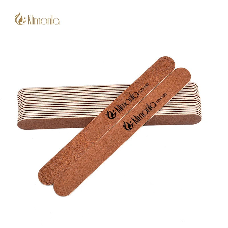 

100Pcs/Set Brown Wooden Nail File 120/180 Cushioning Tool Disposable Washable Ultra-thin Sandpaper Nail Tool For Beauty Salon