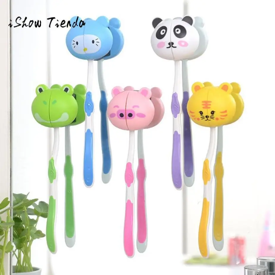 Buy toothbrush holder Lovely Cartoon Animal Head Toothbrush Holders Stand Cup